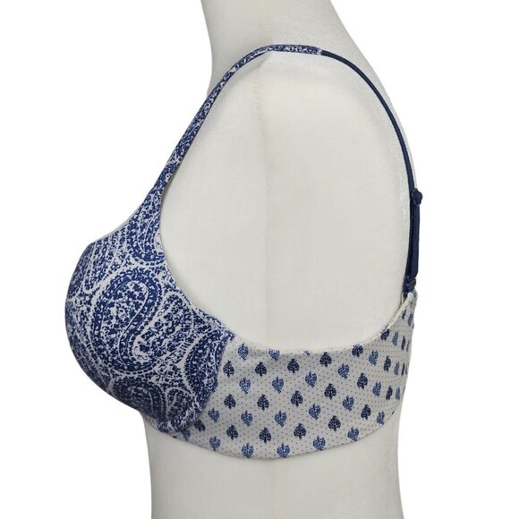 Victoria's Secret Body by Victoria Perfect Shape Blue Paisley 34D - Picture 4 of 6